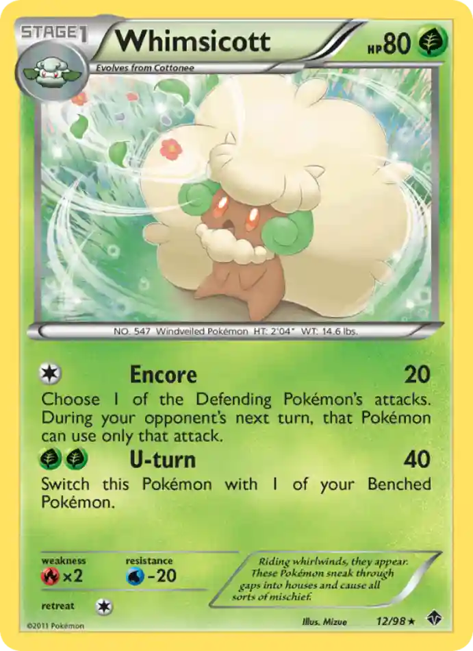 whimsicott-rare-emerging-powers-012-98-pokemon-karti.webp Whimsicott - Rare - Emerging Powers - 012/98 - Pokemon Kartı - Görsel 1