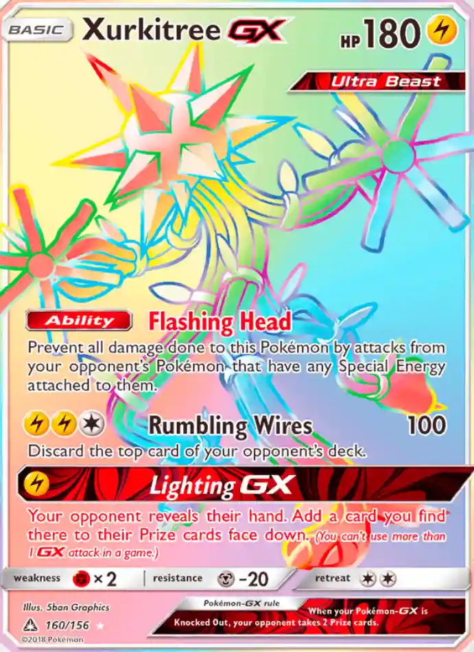 xurkitree-gx-secret-rare-ultra-prism-160-156-pokemon-karti.webp Xurkitree GX - Secret Rare - Ultra Prism - 160/156 - Pokemon Kartı - Görsel 1