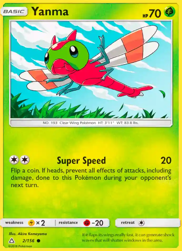 yanma-common-ultra-prism-002-156-pokemon-karti.webp Yanma - Reverse Holo Common - Ultra Prism - 002/156 - Pokemon Kartı - Görsel 1