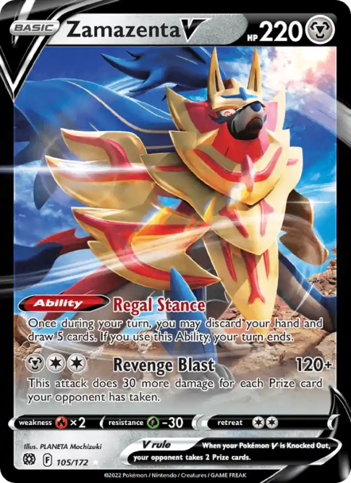zamazenta-v-holo-rare-v-brilliant-stars-105-172-pokemon-karti.webp Zamazenta V - Holo Rare V - Brilliant Stars - 105/172 - Pokemon Kartı - Görsel 1