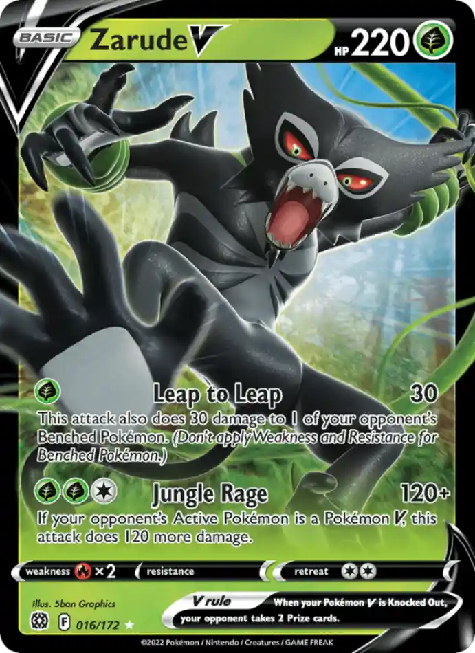 zarude-v-holo-rare-v-brilliant-stars-016-172-pokemon-karti.webp Zarude V - Holo Rare V - Brilliant Stars - 016/172 - Pokemon Kartı - Görsel 1