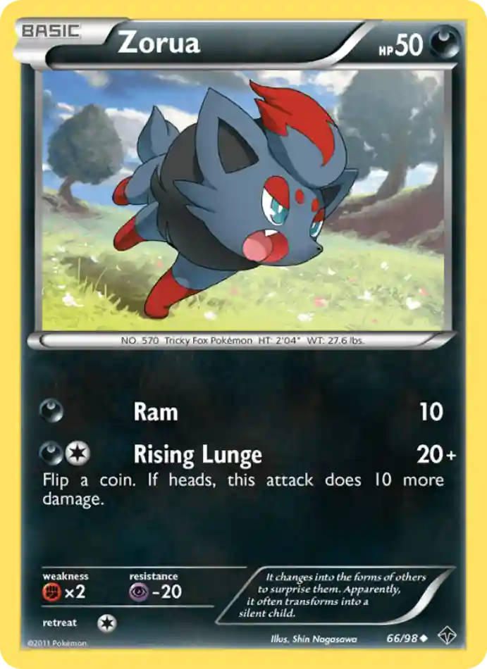 zorua-uncommon-emerging-powers-066-98-pokemon-karti.webp Zorua - Reverse Holo Uncommon - Emerging Powers - 066/98 - Pokemon Kartı - Görsel 1